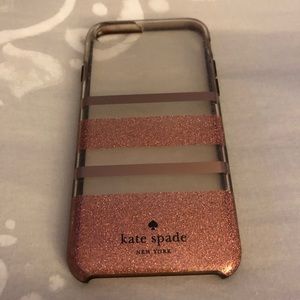 Kate Spade pink sparkle phone case for iPhone 7/8